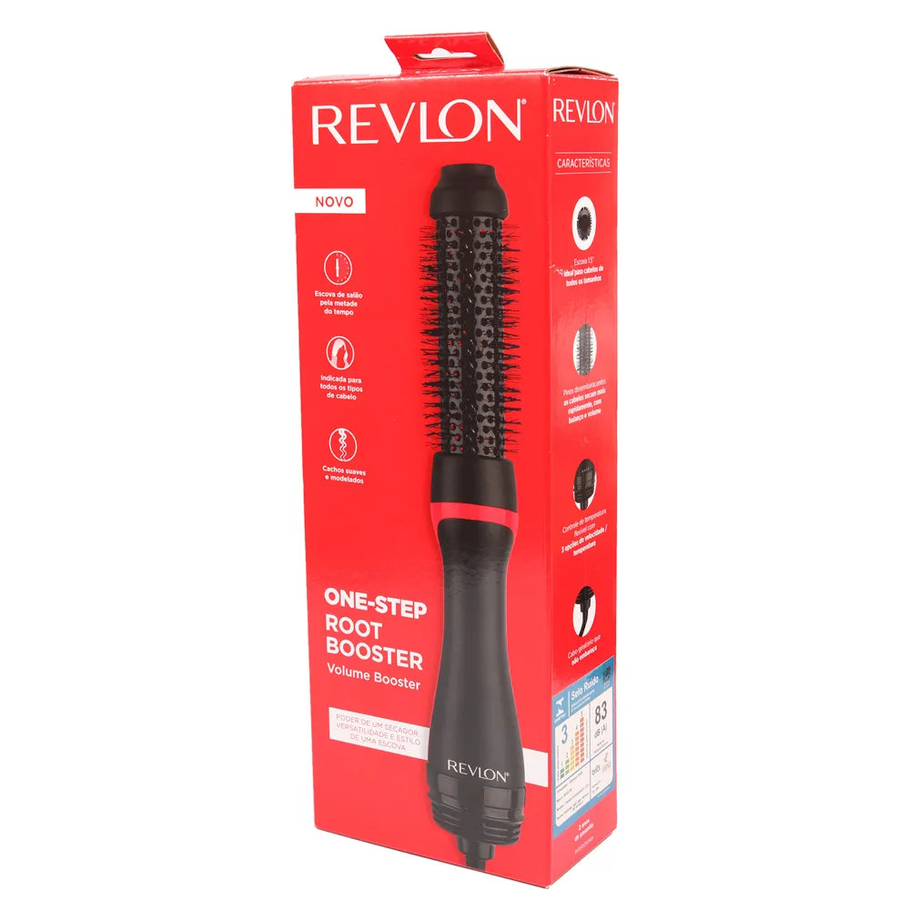 Escova Secadora Alisadora Revlon Root Booster Bivolt
