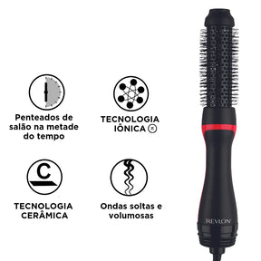 Escova Secadora Alisadora Revlon Root Booster Bivolt